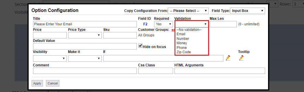 Custom Option Validation in Magento 2