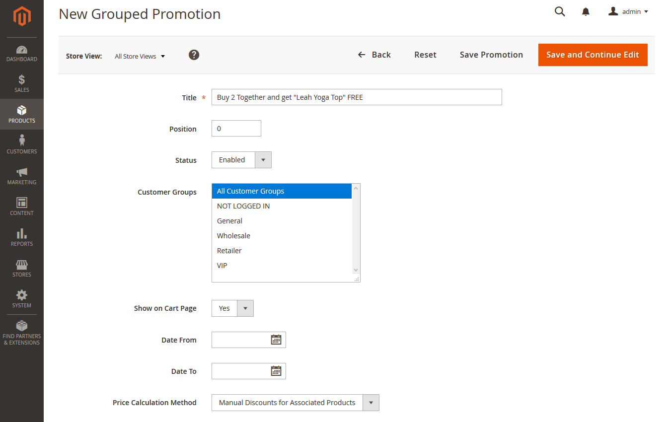 How to Create Grouped Promotions in Magento 2