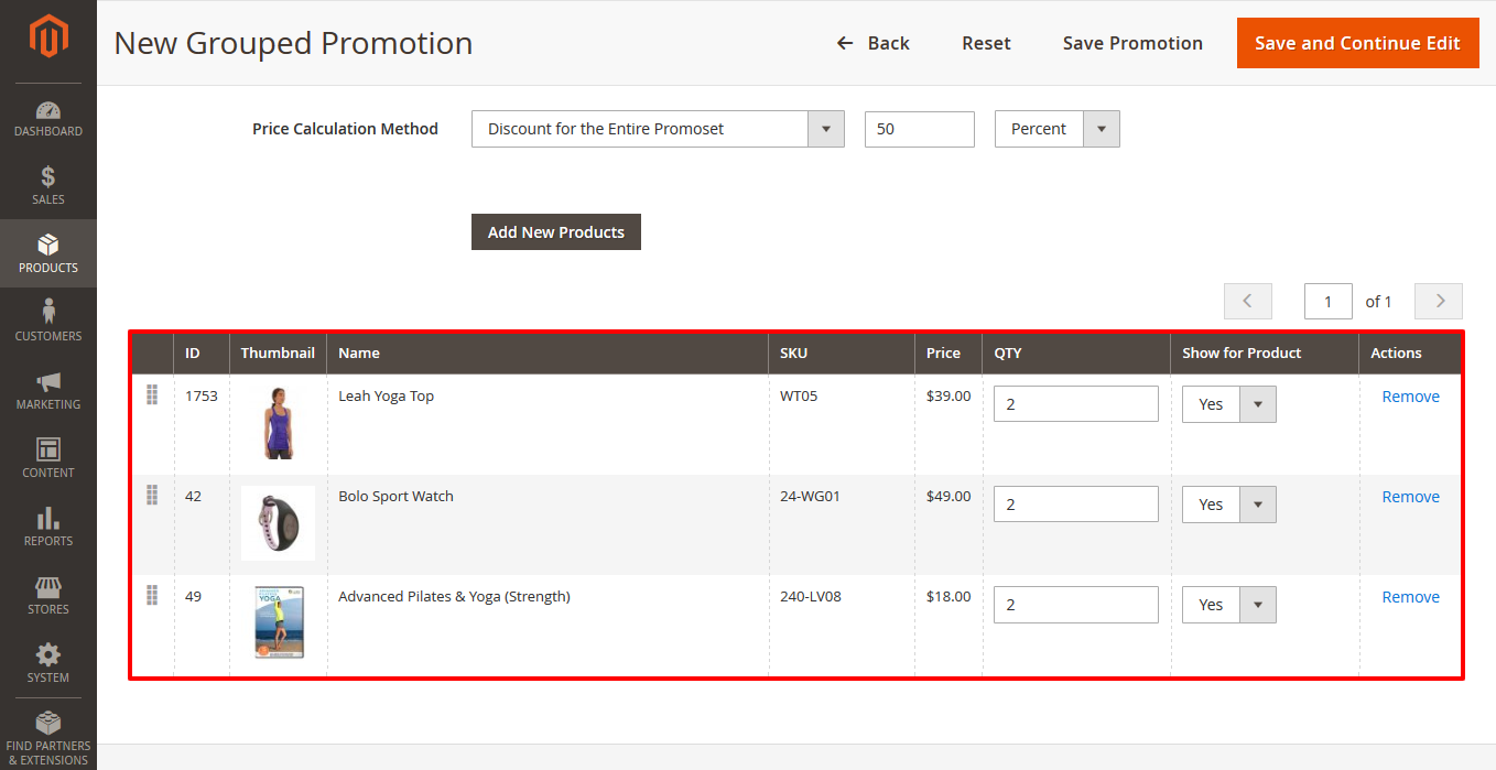 How to Create a Discount for the Whole Promoset in Magento 2