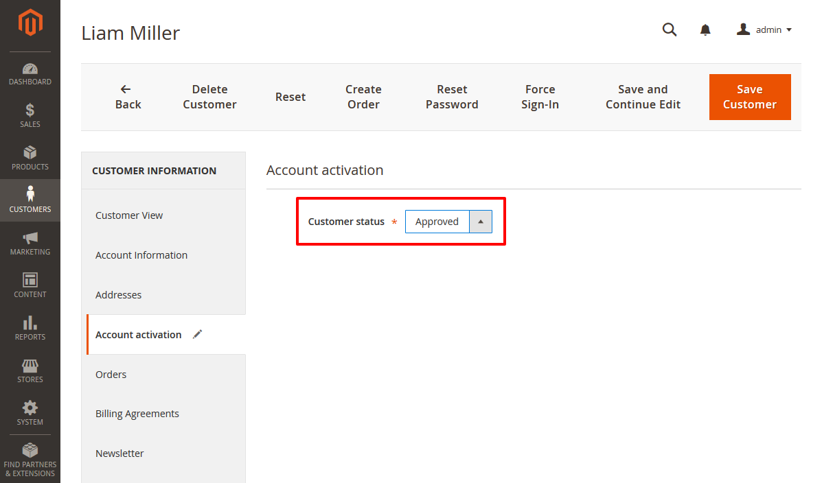 How to Approve Customer Accounts Manually in Magento 2