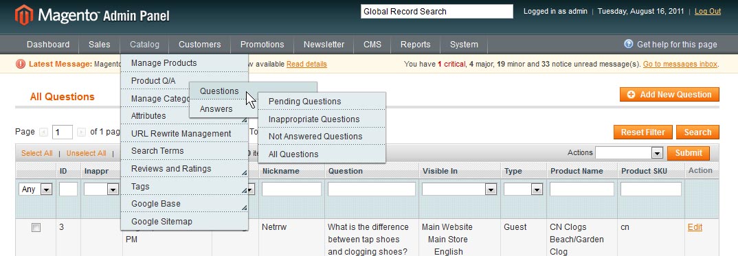 questions and answers management