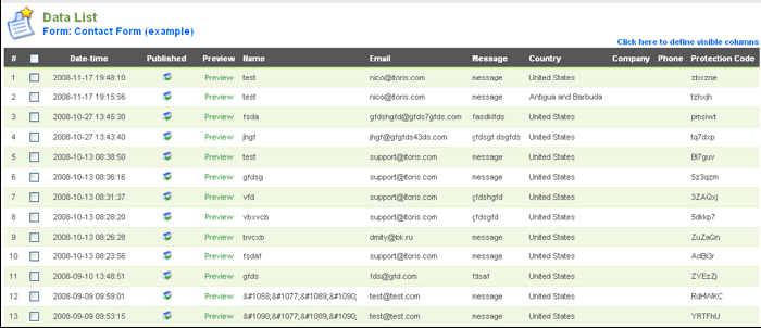 data-list-template