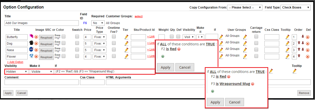 Magento 2 Custom Option Configuration