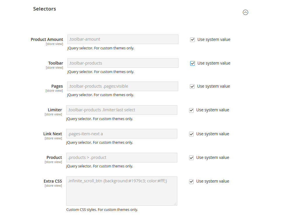 Magento 2 Infinite Scroll Custom Theme jQuery Selectors