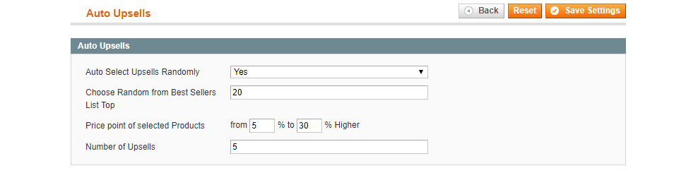 Configure Auto Upsells in Magento