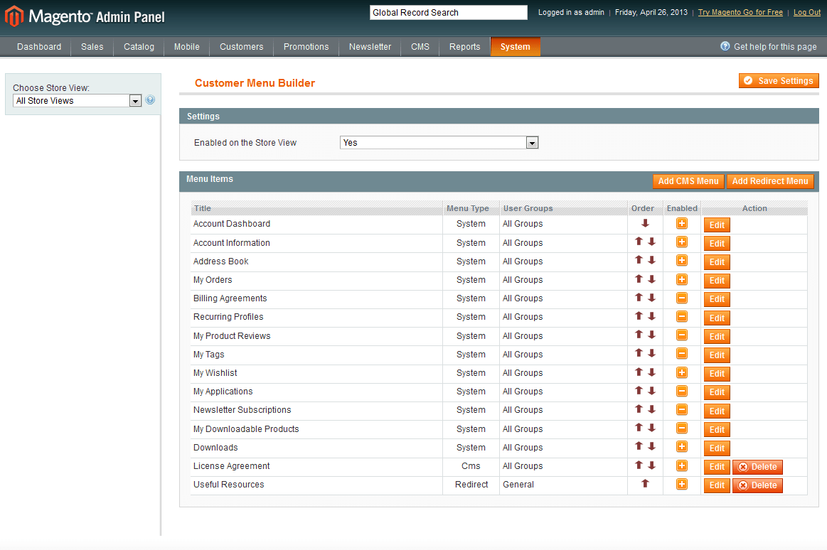 Magento Menu Manager | Custom Menu in Magento | ITORIS