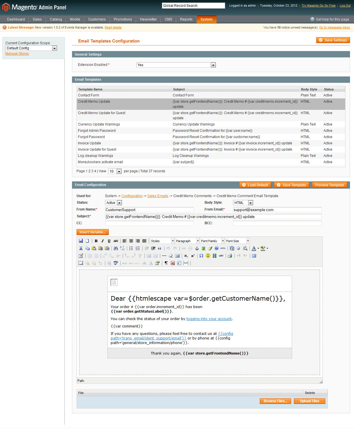Magento Email Templates Extension Magento Transactional Emails