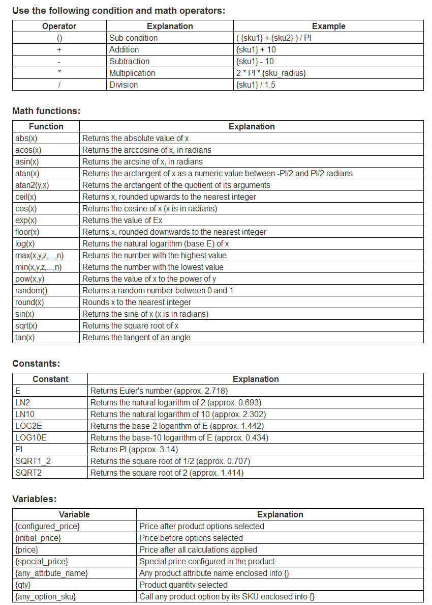 Magento Product Price Formula | Magento Price Matrix | Magento Price ...