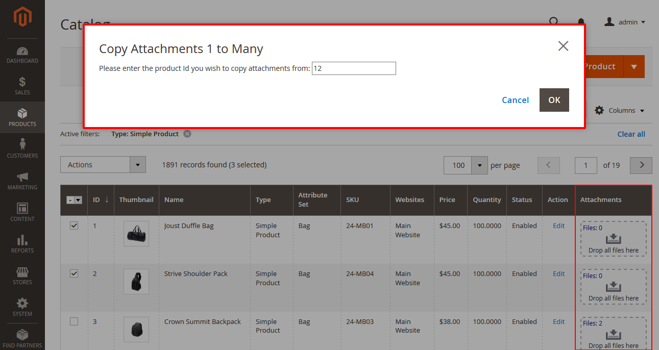 How to Copy Attachments in Bulk in Magento 2