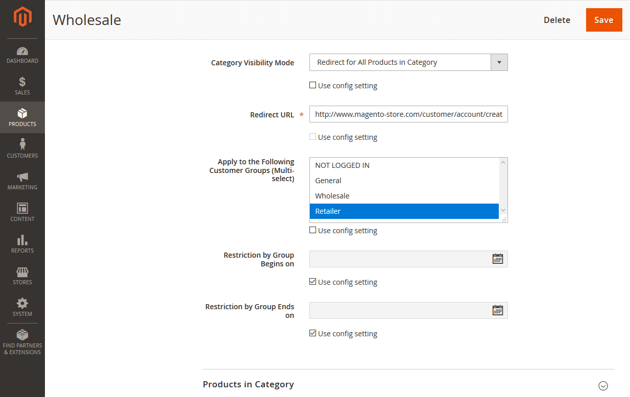 How to Redirect Products or Categories in Magento 2