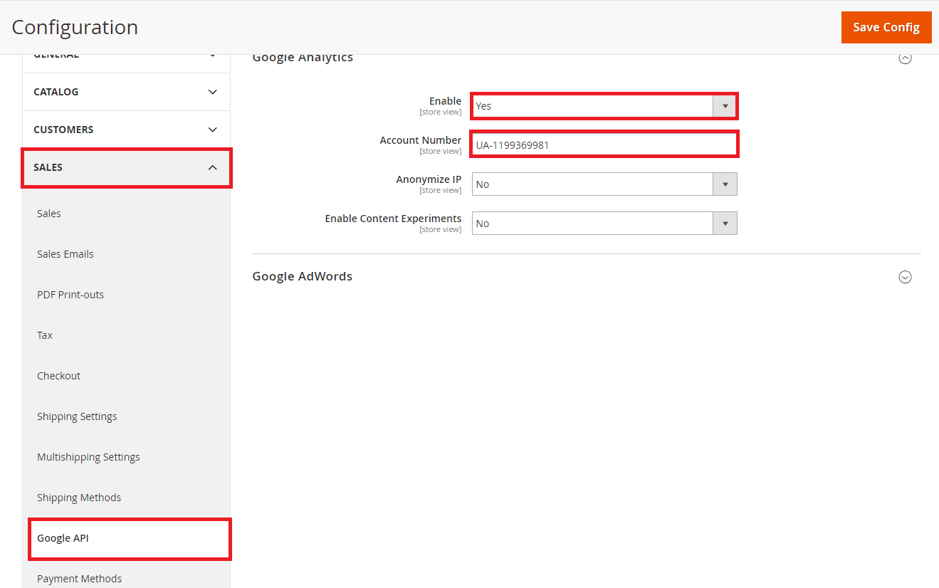 Google Analytics data in Magento 2 interface