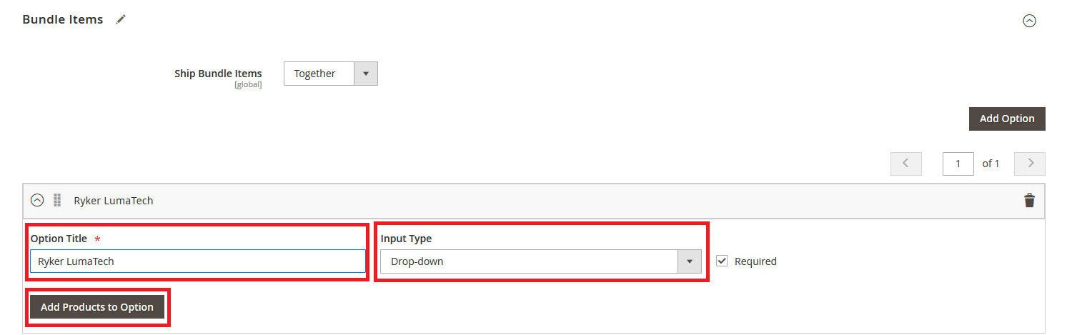 Adding products to a product bundle in Magento 2