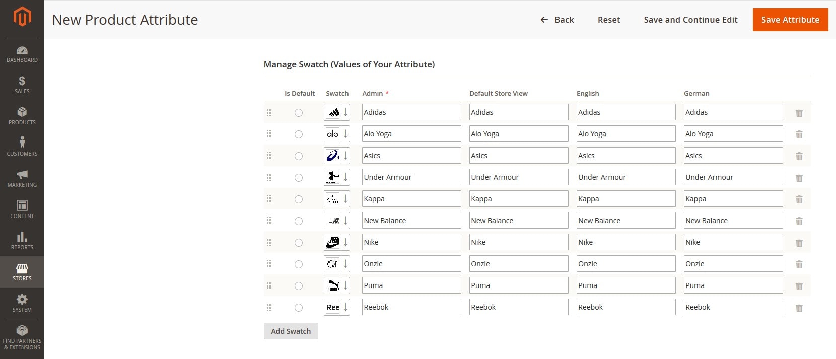 Add Attribute Values in Magento 2