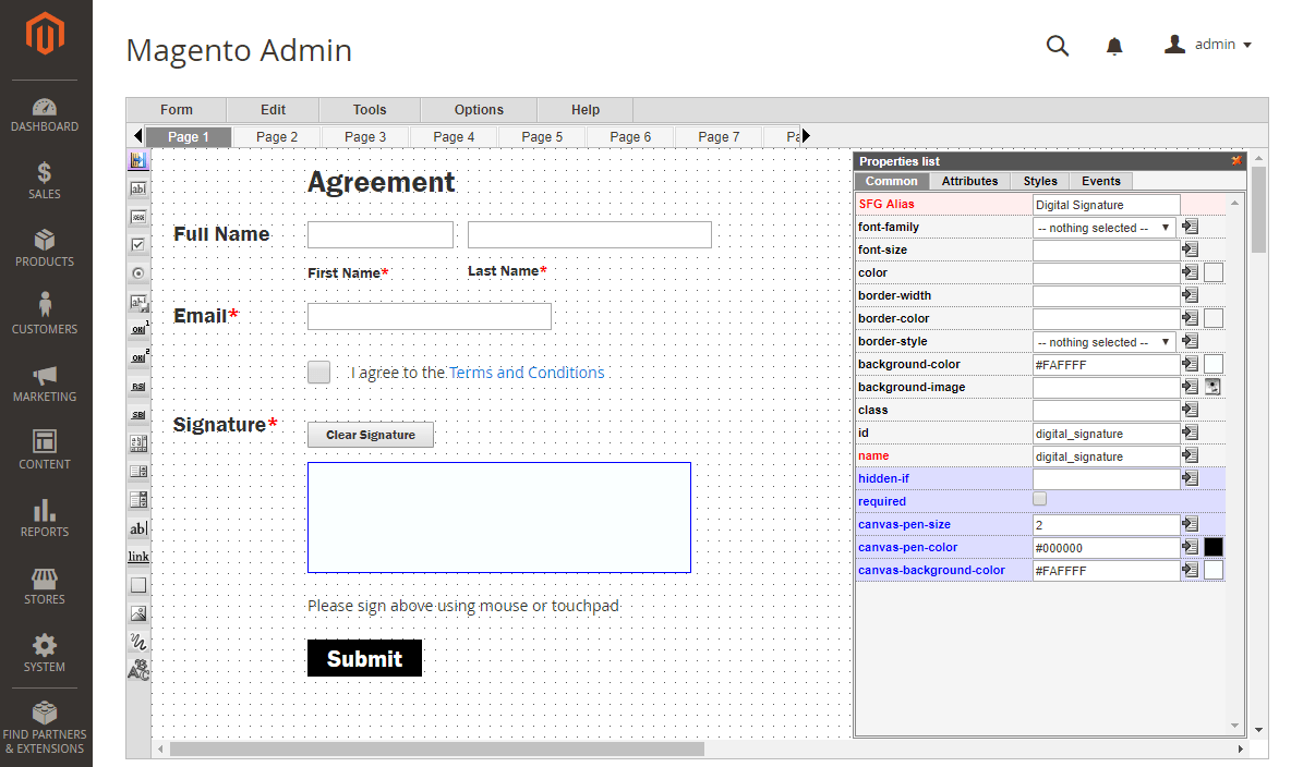 Specify the Properties for the Element in Magento 2