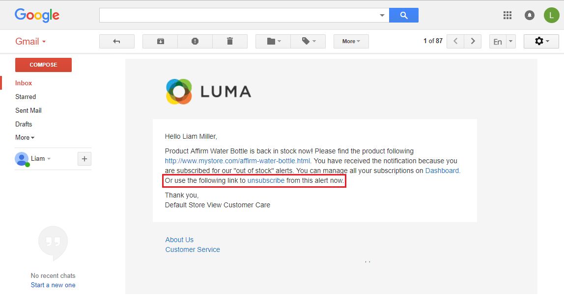 Unsubscribe Links in Email