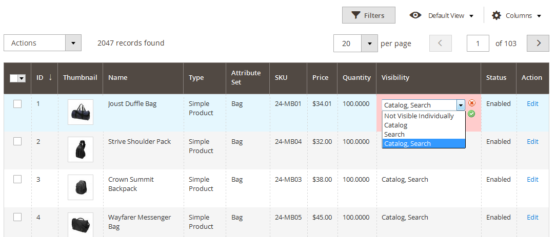 Advanced Product Grid in Magento 2