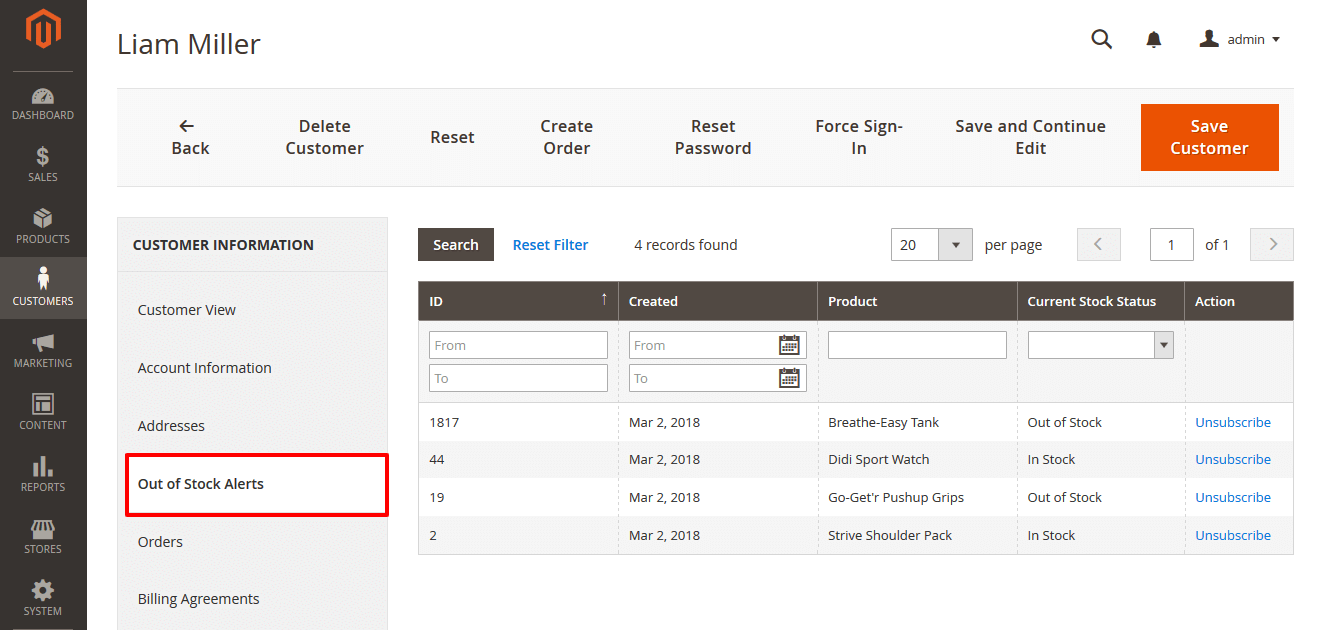 How to Manage Out of Stock Alerts in Backend in Magento 2