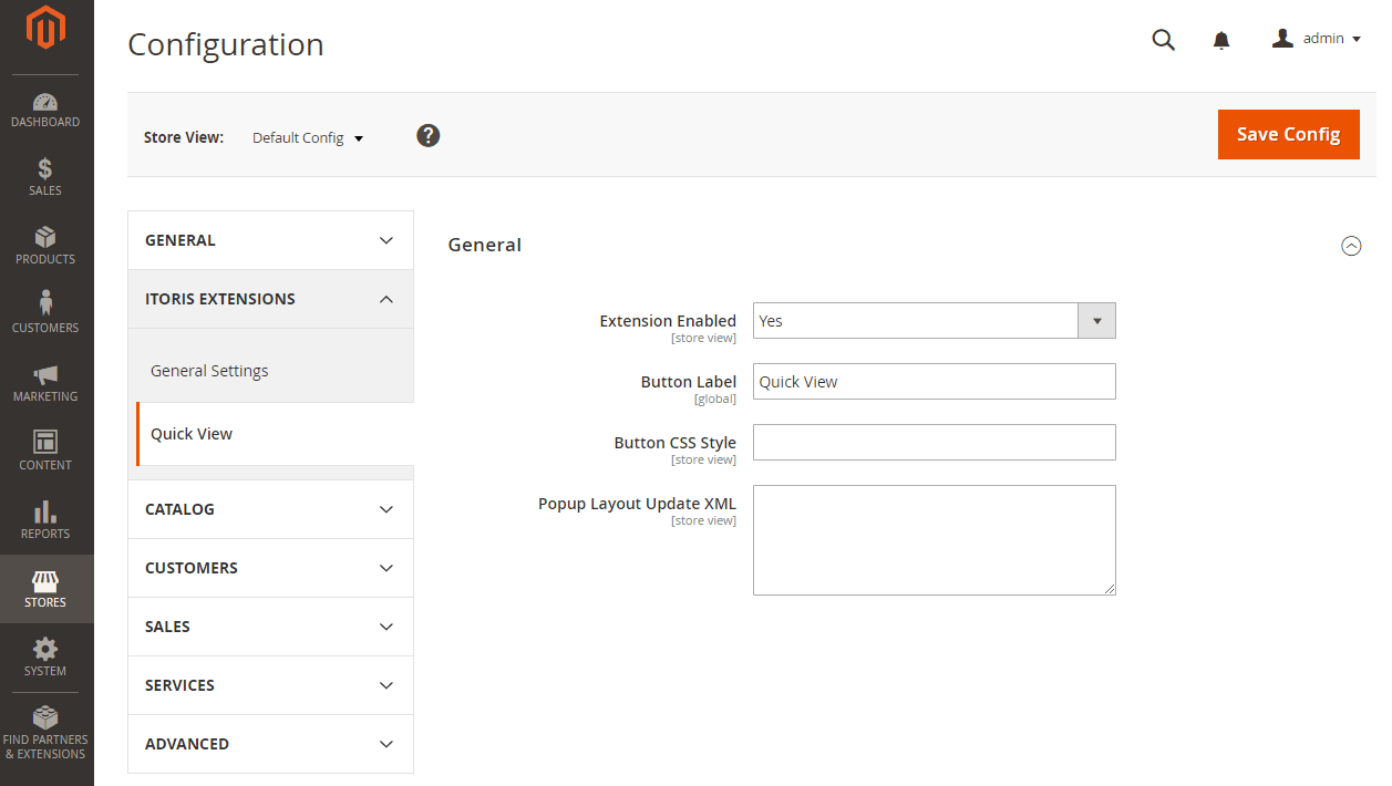 The General Settings in Magento 2