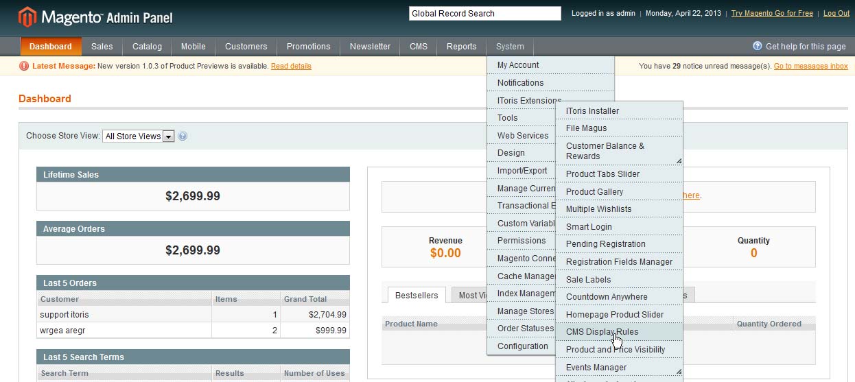magento product and price visibility rules