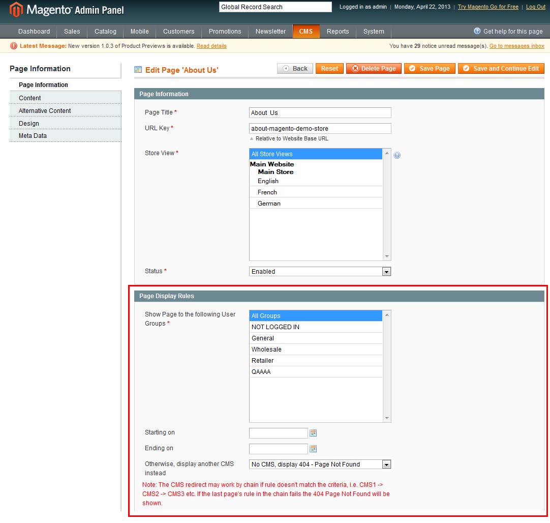 IToris magento product and price visibility rules