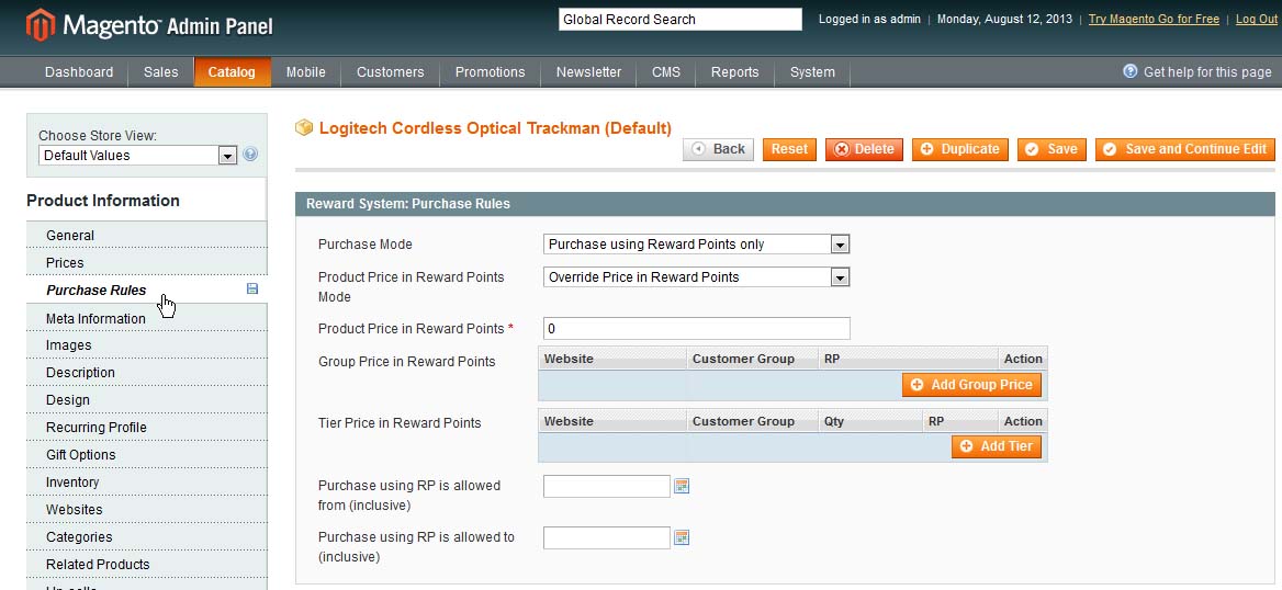 IToris magento product and price visibility rules