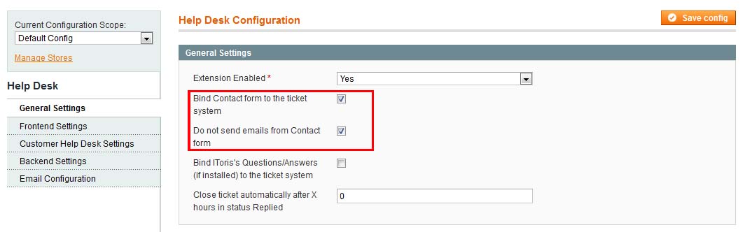 questions and answers settings