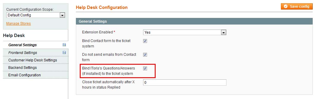 questions and answers settings