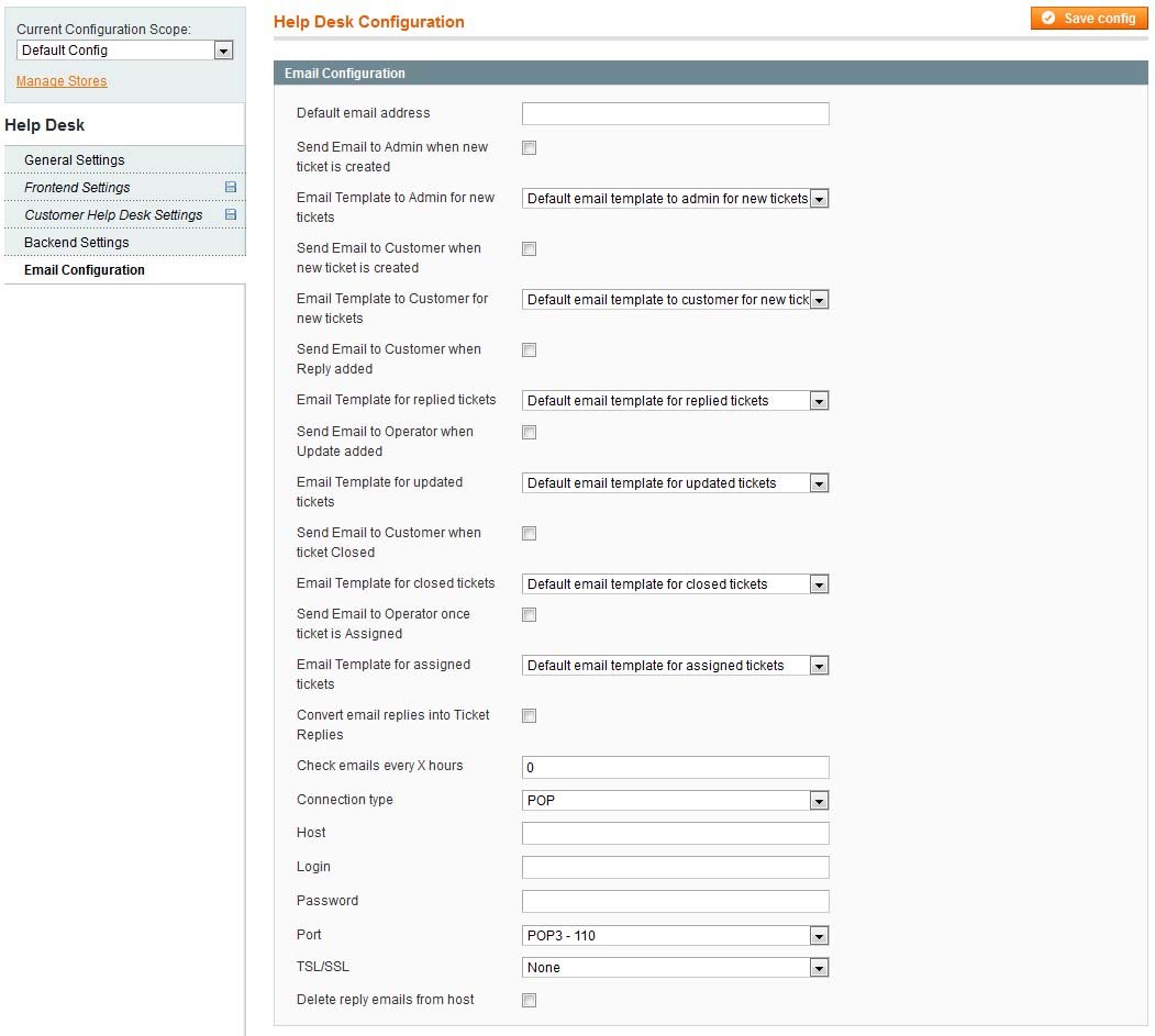 questions and answers settings