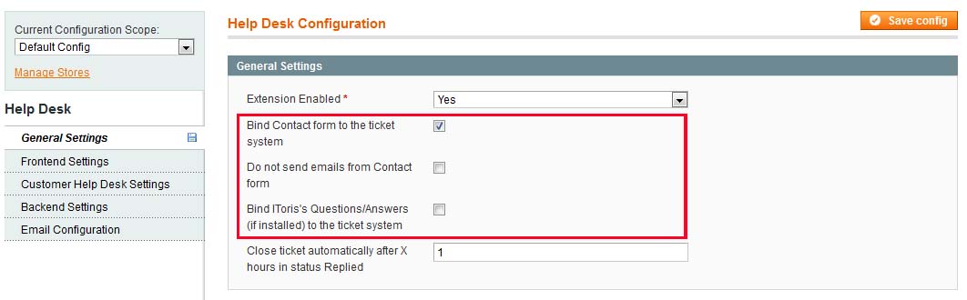 questions and answers settings