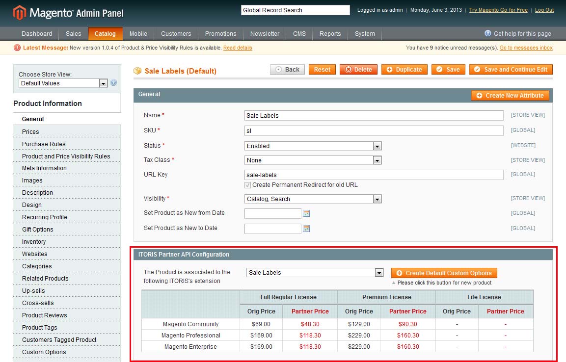 IToris magento product and price visibility rules