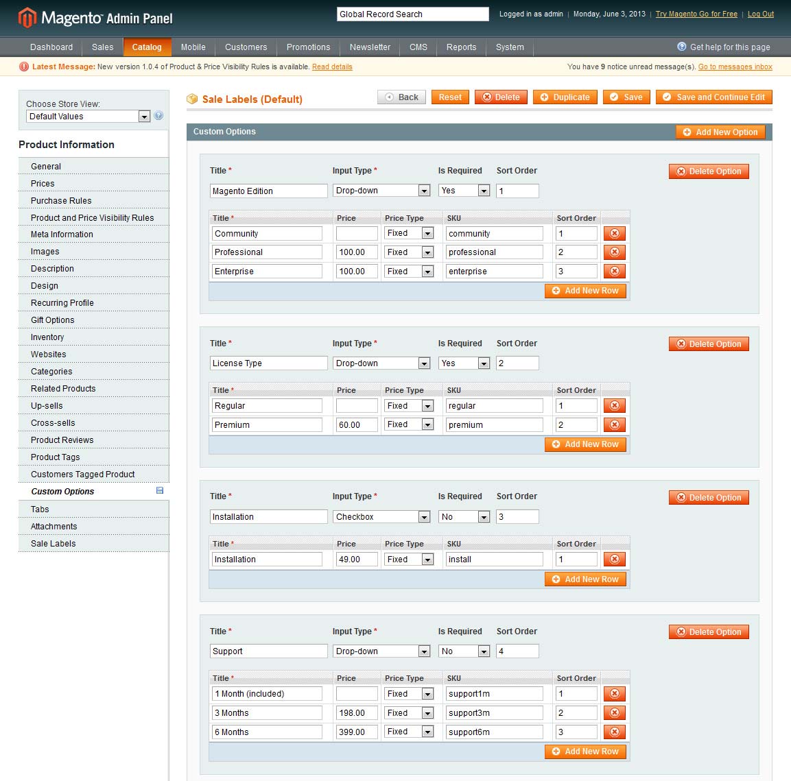 IToris magento product and price visibility rules