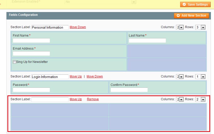 questions and answers settings