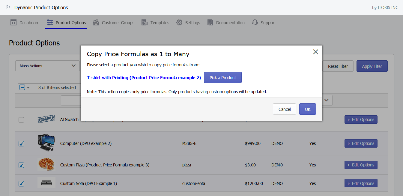 Shopify copy math price formulas