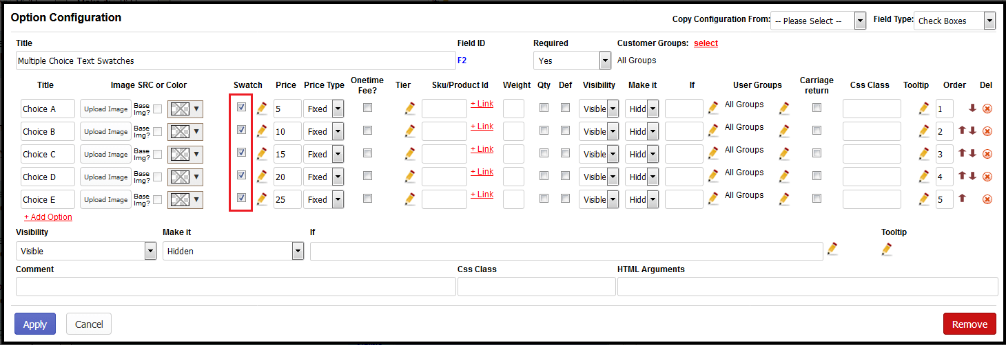 Shopify enable color swatches