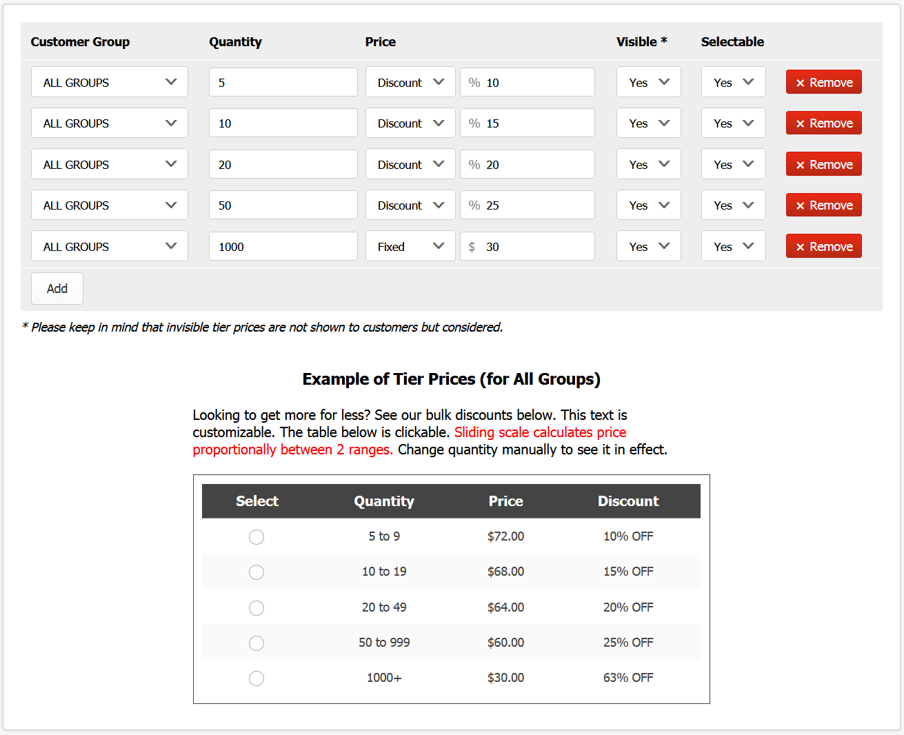 Shopify quantity breaks edit tier prices